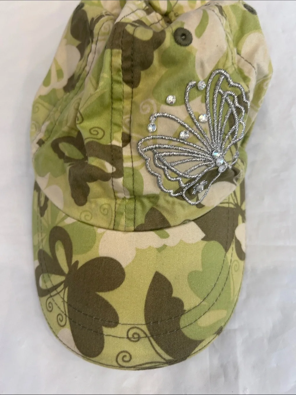The Children's Place Green Camo Butterfly Baseball Cap